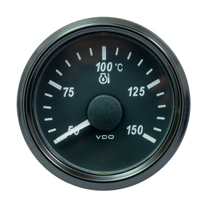 VDO SingleViu 52mm (2-1/16") Oil Temp. Gauge - Euro - 150&deg; C - 322-18 Ohm