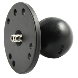 RAM Mount 2.5" Round Base w/1.5" Ball & 1/4"-20 Threaded Male Post f/Cameras