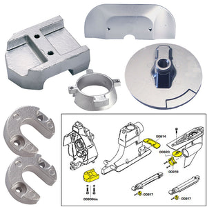 Tecnoseal Anode Kit w/Hardware - Mercury Alpha 1 Gen 2 - Magnesium