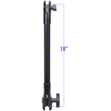 RAM Mount 18" Long Extension Pole w/1" and 1.5" Single Open Sockets