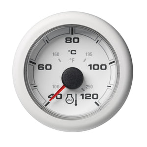 Veratron 52MM (2-1/16") OceanLink Coolant Temperature Gauge - 120&deg;C/250&deg;F - White Dial &amp; Bezel