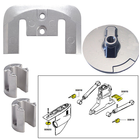 Tecnoseal Anode Kit w/Hardware - Mercury Bravo 2-3 - Zinc