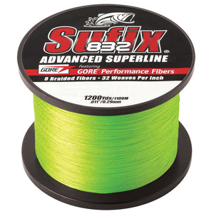 Sufix 832&reg; Advanced Superline&reg; Braid - 20lb - Neon Lime - 1200 yds