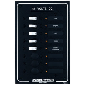 Paneltronics Standard DC 8 Position Breaker Panel w/LEDs