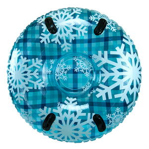 Aqua Leisure 43" Pipeline Sno&trade; Clear Top Racer Sno-Tube - Cool Blue Plaid