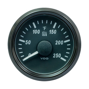 VDO SingleViu 52mm (2-1/16") Hydraulic Oil Temp. Gauge - 250&deg;F - 291-22 Ohm