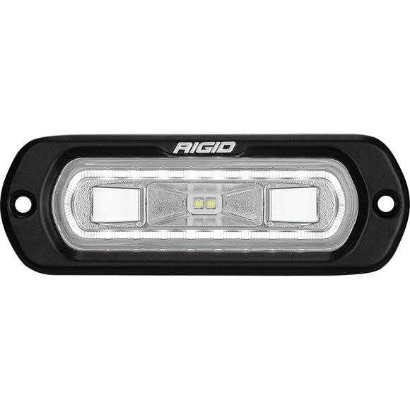 RIGID Industries SR-L Series Marine Spreader Light - Black Flush Mount - White Light w/White Halo