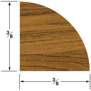 Whitecap Teak Quarter Round Molding Small - 5'