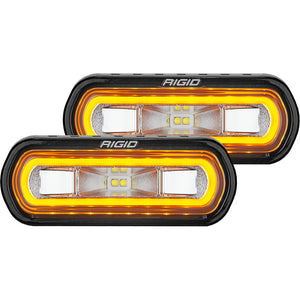 RIGID Industries SR-L Series Surface Mount Spreader Light - Black Housing - Amber Halo