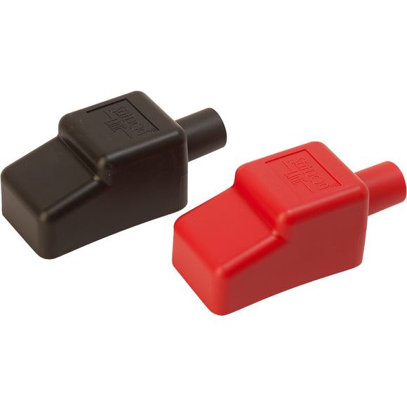 Sea-Dog Battery Terminal Covers - Red/Back - 1/2