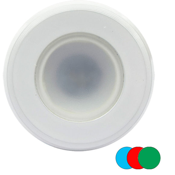 Shadow-Caster Color-Changing White, Blue & Red Dimmable - White Powder Coat Down Light