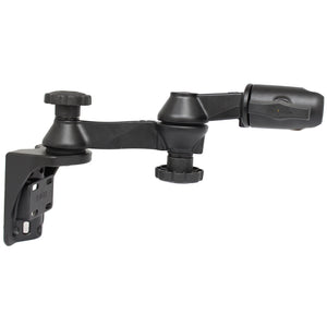 RAM Mount Vertical Mounting Base w/Double 6" Swing Arm &amp; Swivel Single Socket f/1.5" Balls