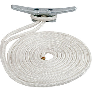 Sea-Dog Double Braided Nylon Dock Line - 1/2" x 10&#39; - White