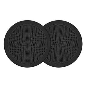 Fusion FM-F65RB FM Series 6.5" Flush Mount Round Marine Speakers - Black Grill - 120W