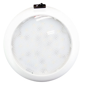 Innovative Lighting 5.5" Round Some Light - White/Red LED w/Switch - White Housing