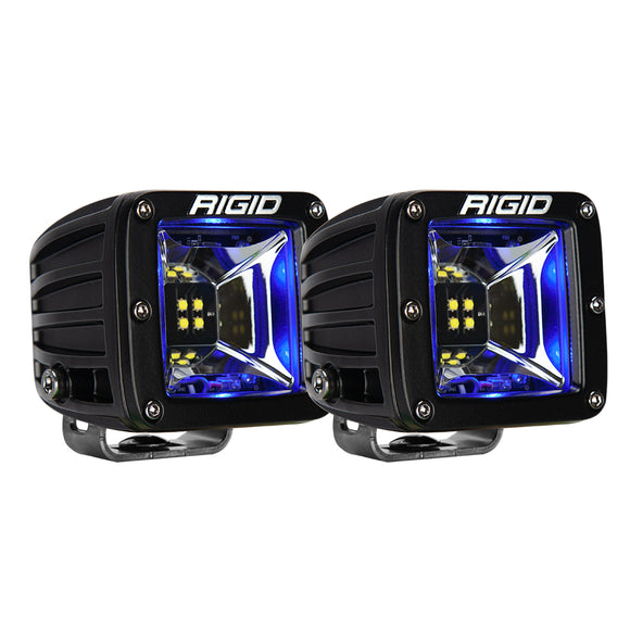 RIGID Industries Radiance Scene Lights - Surface Mount Pair - Black w/Blue LED Backlight