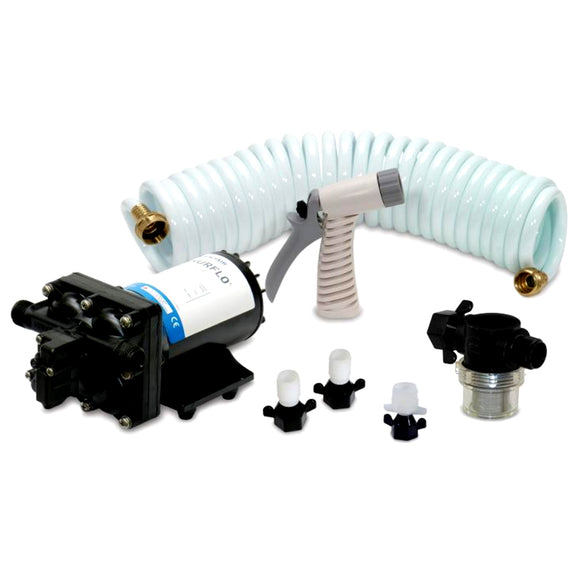 Shurflo by Pentair BLASTER™II Washdown Kit - 12VDC, 3.5GPM w/25' Hose, Nozzle, Strainer & Fittings