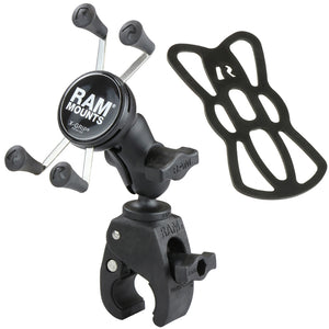 RAM Mount Small Tough-Claw&trade; Base w/Short Double Socket Arm and Universal X-Grip&reg; Cell/iPhone Cradle