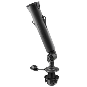 RAM Mount RAM&reg; Tough-Tube Fishing Rod Holder w/3" Length Spline Post &amp; Round Flush Mounting Base