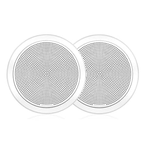 Fusion FM-F65RW FM Series 6.5" Flush Mount Round Marine Speakers - White Grill - 120W