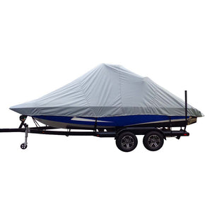 Carver Sun-DURA&reg; Specialty Boat Cover f/23.5&#39; Inboard Tournament Ski Boats w/Wide Bow &amp; Swim Platform - Grey