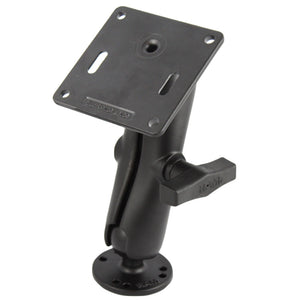 RAM Mount Double Socket Arm w/2.5" Round Base & 3.625" Square Base