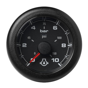 Veratron 52MM (2-1/16") OceanLink Engine Oil Pressure Gauge -10 Bar/150 PSI - Black Dial &amp; Bezel