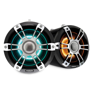 Fusion SG-FLT772SPC 7.7" Tower Speaker Chrome With CRGBW Lighting