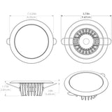 Lumitec Mirage - Flush Mount Down Light - Glass Finish/No Bezel - 2-Color White/Blue Dimming