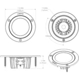 Lumitec Shadow - Flush Mount Down Light - White Finish - 4-Color White/Red/Blue/Purple Non-Dimming