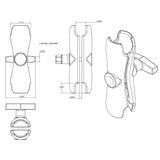 RAM Mount Double Socket Arm f/1.5" Ball Bases