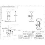 RAM Mount 1" Ball Light Use Surface Mount f/Garmin echo&trade; 100, 150, 300c