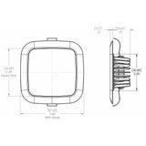 Lumitec Square Mirage Down Light - Spectrum RGBW Dimming - White Bezel