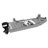 Carver Performance Poly-Guard Styled-to-Fit Boat Cover f/15.5&#39; Jon Style Bass Boats - Shadow Grass