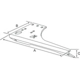 RAM Mount No-Drill&trade; Laptop Base for the Dodge Citadel, Durango &amp; Jeep Grand Cherokee 2011 - 2017