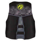 Full Throttle Men&#39;s Rapid-Dry Flex-Back Life Jacket - L - Black/Green