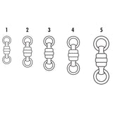 VMC BSHBSWR Black Stainless Steel Heavy-Duty Ball Bearing Swivel #5 - 335lb *2-Pack