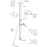 Scanstrut SC105 Satcom Pole Mount - 6&#39;