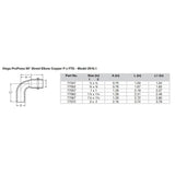 Viega ProPress 1-1/2" - 90&deg; Copper Elbow - Street/Press Connection - Smart Connect Technology