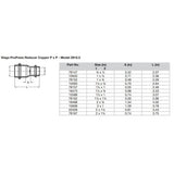 Viega ProPress 2" x 1-1/2" Copper Reducer - Double Press Connection - Smart Connect Technology