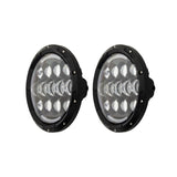 HEISE 7" LED Light w/Black Face &amp; Partial Halo - 21 LED