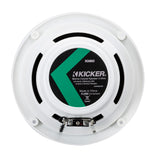 KICKER KM60 6.5" Marine Coaxial Speakers w/1/2" Tweeters - 4-Ohm, White w/Blue LED