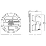 Roswell R Series 7.7&rdquo; Marine Speakers - Anthracite Grille - 80W RMS &amp; 160W Peak Power