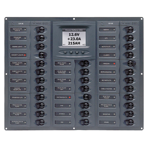 BEP Millennium Series DC Circuit Breaker Panel w/Digital Meters, 32SP DC12V