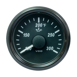 VDO SingleViu 52mm (2-1/16") Oil Temp. Gauge - 300&deg; F - 322-18 Ohm