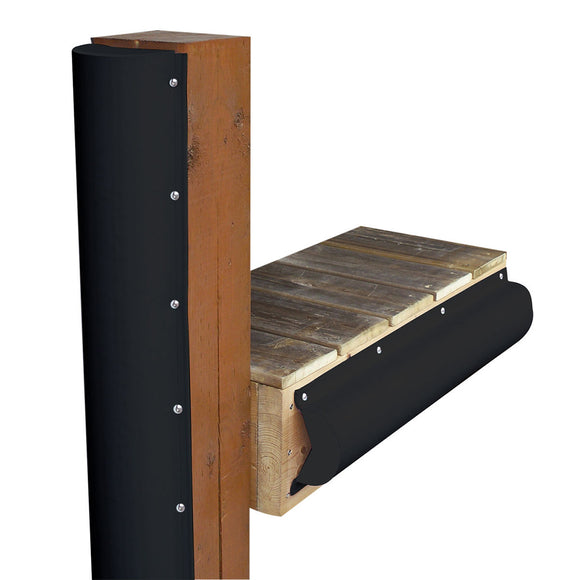 Dock Edge Piling Bumper - One End Capped - 6' - Black